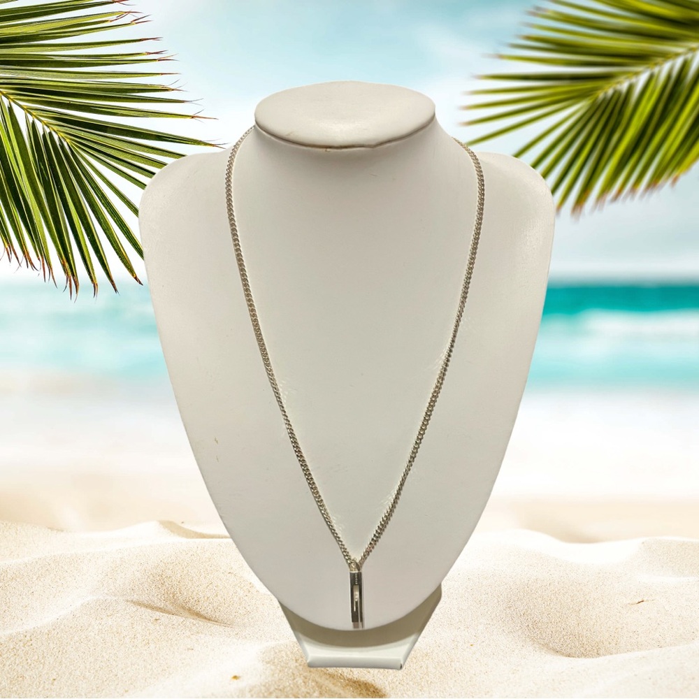 GUCCI Cutout G Necklace Ag925 Jewelry Silver Accessory Pendant